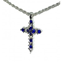 Forever Silver Plated Birthstone Cross Necklace 12 Options14000-SEP